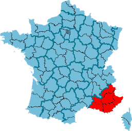 Carte Provence-Alpes-Côte d'Azur